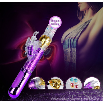 6 Core Design von Butterfly Rotation Dildo Vibrator für Frauen